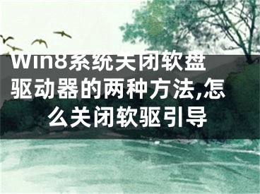 Win8系統(tǒng)關(guān)閉軟盤驅(qū)動器的兩種方法,怎么關(guān)閉軟驅(qū)引導(dǎo)