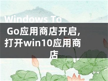 Windows To Go應(yīng)用商店開啟,打開win10應(yīng)用商店