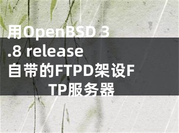 用OpenBSD 3.8 release自帶的FTPD架設(shè)FTP服務(wù)器