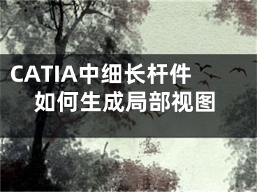 CATIA中細長桿件如何生成局部視圖