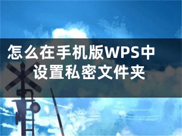 怎么在手機版WPS中設(shè)置私密文件夾