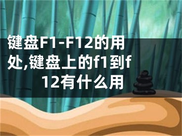 鍵盤F1-F12的用處,鍵盤上的f1到f12有什么用