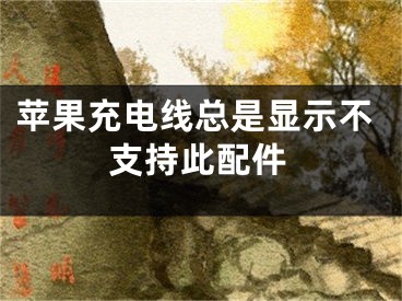 蘋(píng)果充電線總是顯示不支持此配件