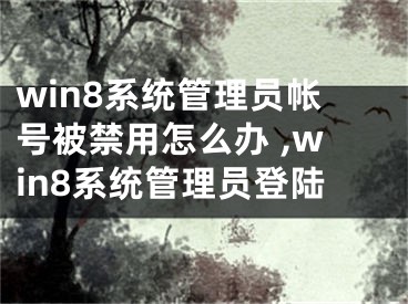 win8系統(tǒng)管理員帳號(hào)被禁用怎么辦 ,win8系統(tǒng)管理員登陸