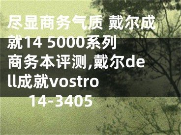 盡顯商務(wù)氣質(zhì) 戴爾成就14 5000系列商務(wù)本評測,戴爾dell成就vostro 14-3405