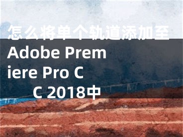 怎么將單個軌道添加至Adobe Premiere Pro CC 2018中