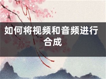 如何將視頻和音頻進行合成