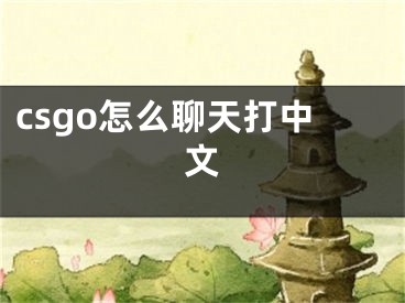 csgo怎么聊天打中文