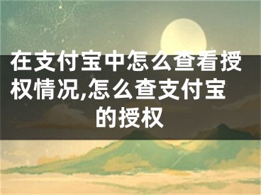 在支付寶中怎么查看授權(quán)情況,怎么查支付寶的授權(quán)