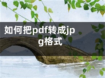 如何把pdf轉(zhuǎn)成jpg格式