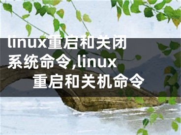 linux重啟和關(guān)閉系統(tǒng)命令,linux重啟和關(guān)機(jī)命令