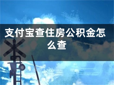 支付寶查住房公積金怎么查