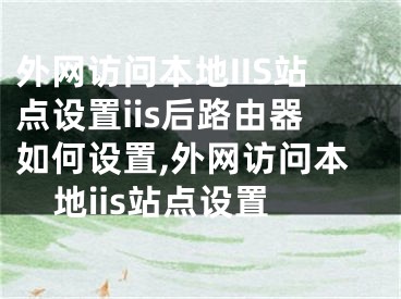 外網(wǎng)訪問本地IIS站點(diǎn)設(shè)置iis后路由器如何設(shè)置,外網(wǎng)訪問本地iis站點(diǎn)設(shè)置