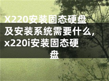 X220安裝固態(tài)硬盤及安裝系統(tǒng)需要什么,x220i安裝固態(tài)硬盤