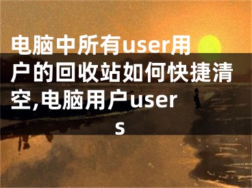 電腦中所有user用戶的回收站如何快捷清空,電腦用戶users