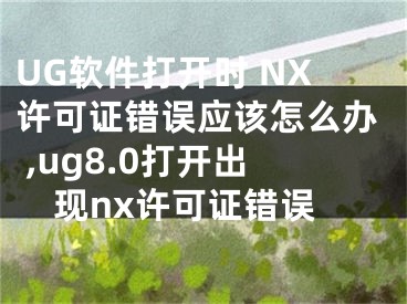 UG軟件打開時(shí) NX許可證錯(cuò)誤應(yīng)該怎么辦 ,ug8.0打開出現(xiàn)nx許可證錯(cuò)誤