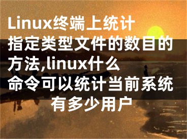 Linux終端上統(tǒng)計指定類型文件的數(shù)目的方法,linux什么命令可以統(tǒng)計當前系統(tǒng)有多少用戶