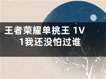 王者榮耀單挑王 1V1我還沒怕過誰