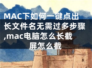 MAC下如何一鍵點出長文件名無需過多步驟,mac電腦怎么長截屏怎么截