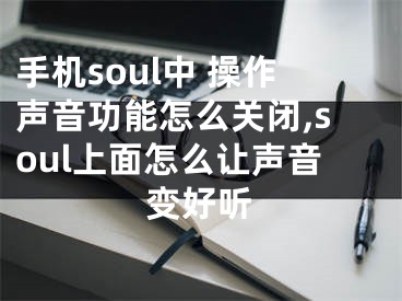 手機soul中 操作聲音功能怎么關(guān)閉,soul上面怎么讓聲音變好聽