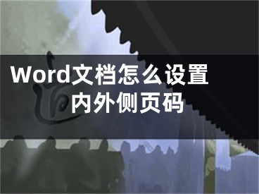 Word文檔怎么設置內(nèi)外側頁碼