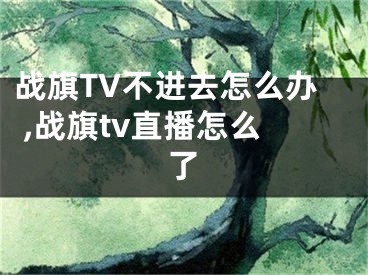 戰(zhàn)旗TV不進去怎么辦 ,戰(zhàn)旗tv直播怎么了