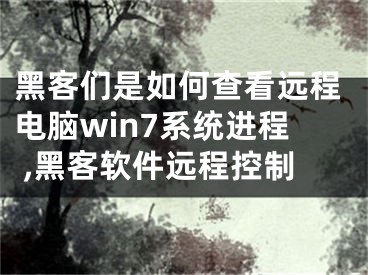 黑客們是如何查看遠程電腦win7系統(tǒng)進程 ,黑客軟件遠程控制