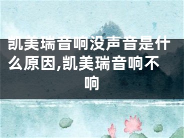 凱美瑞音響沒聲音是什么原因,凱美瑞音響不響