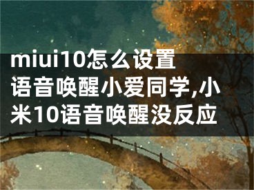 miui10怎么設(shè)置語音喚醒小愛同學,小米10語音喚醒沒反應(yīng)