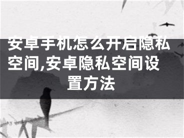 安卓手機怎么開啟隱私空間,安卓隱私空間設置方法