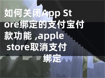 如何關閉App Store綁定的支付寶付款功能 ,apple store取消支付綁定