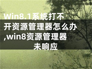 Win8.1系統(tǒng)打不開資源管理器怎么辦 ,win8資源管理器未響應(yīng)