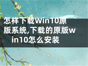 怎樣下載Win10原版系統(tǒng),下載的原版win10怎么安裝