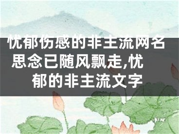 憂郁傷感的非主流網(wǎng)名 思念已隨風(fēng)飄走,憂郁的非主流文字