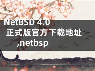 NetBSD 4.0 正式版官方下載地址,netbsp