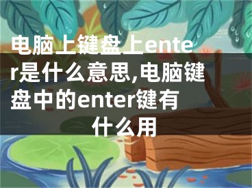 電腦上鍵盤上enter是什么意思,電腦鍵盤中的enter鍵有什么用