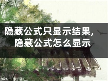 隱藏公式只顯示結(jié)果,隱藏公式怎么顯示