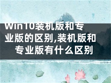 Win10裝機版和專業(yè)版的區(qū)別,裝機版和專業(yè)版有什么區(qū)別