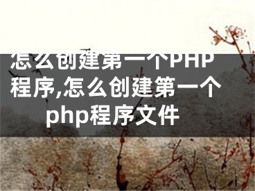 怎么創(chuàng)建第一個(gè)PHP程序,怎么創(chuàng)建第一個(gè)php程序文件