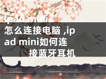 ipad mini3怎么連接電腦 ,ipad mini如何連接藍(lán)牙耳機(jī)