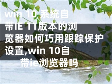 win 10 系統(tǒng)自帶IE 11版本的瀏覽器如何巧用跟蹤保護(hù)設(shè)置,win 10自帶ie瀏覽器嗎