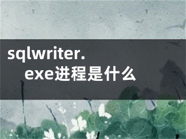 sqlwriter.exe進(jìn)程是什么