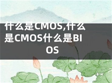 什么是CMOS,什么是CMOS什么是BIOS