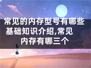 常見的內(nèi)存型號(hào)有哪些 基礎(chǔ)知識(shí)介紹,常見內(nèi)存有哪三個(gè)