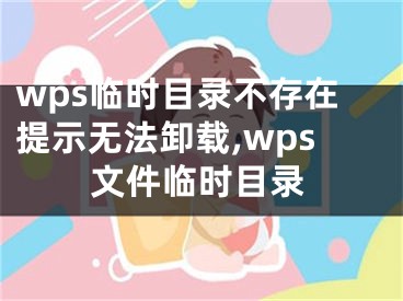 wps臨時(shí)目錄不存在提示無(wú)法卸載,wps文件臨時(shí)目錄