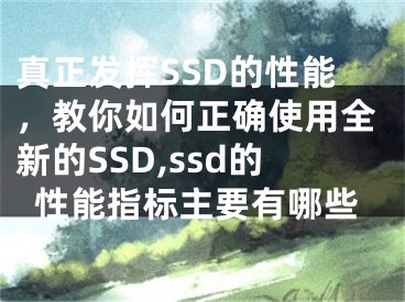 真正發(fā)揮SSD的性能，教你如何正確使用全新的SSD,ssd的性能指標(biāo)主要有哪些