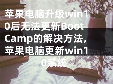 蘋果電腦升級win10后無法更新BootCamp的解決方法,蘋果電腦更新win10系統(tǒng)