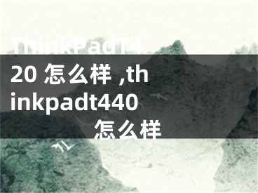 ThinkPadT420 怎么樣 ,thinkpadt440怎么樣