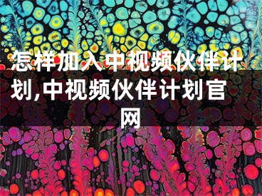 怎樣加入中視頻伙伴計劃,中視頻伙伴計劃官網(wǎng)