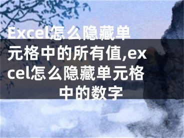 Excel怎么隱藏單元格中的所有值,excel怎么隱藏單元格中的數(shù)字